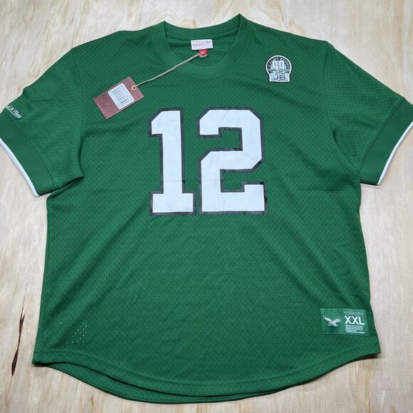 NEW XXL Philadelphia Eagles 1992 Randall Cunningham Mitchell Ness Mesh Shirt - Picture 1 of 14